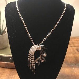 Amazing vintage brooch/pendant on rhinestone chain
